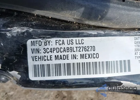 2020 Dodge Journey Se Value из США, поврежденный, VIN 3C4PDCAB9LT276270